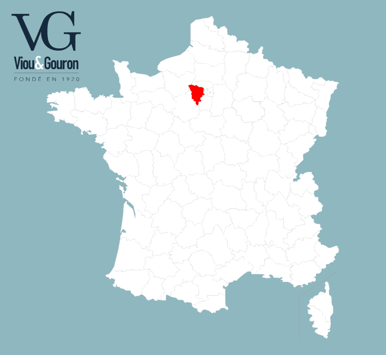 Carte de France mettant en évidence le département des Yvelines