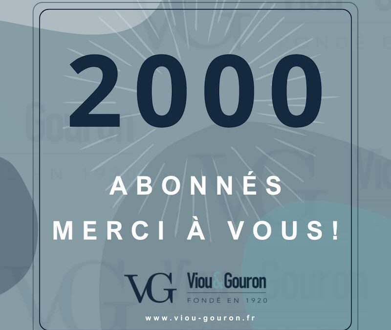 2000 abonnés LinkedIn !