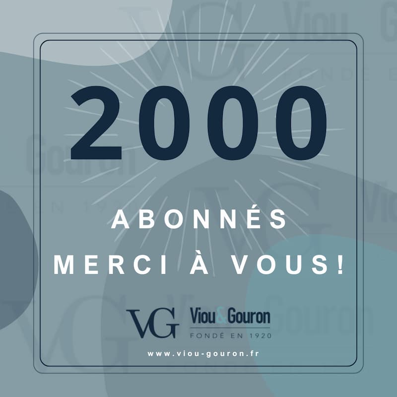 Visuel 2000 abonnés LinkedIn Viou & Gouron