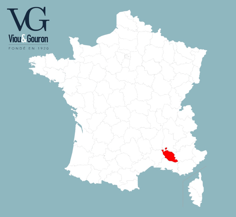 Carte de France mettant en évidence le département du Vaucluse