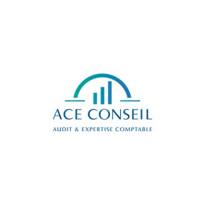 Logo Ace Conseil, cabinet d'audit et d'expertise comptable, arche bleue et barres de croissance.
